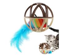 Fenayuu Boule pour Chat - Jouet Interactif avec Son pour Chat,Griffoir Et Accessoire pour Chaton Et Chien Stimulation Course Mastication Jeu - pour Jeu Intérieur Et Extérieur Dressage Stimulation