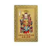 Fenayuu Carte de bénédiction Tai Sui 2026 - Souvenir en cuivre comme objet de décoration - Cartes pour l'année du cheval chinois pour la prospérité et le succès