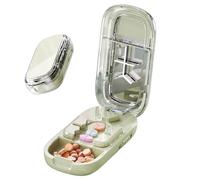 Fenayuu Coupe-Comprimé, Organisateur Portable pour Couper les Médicaments, Étui de Découpe Quotidien pour Adultes Infirmiers Maison École Bureau Hôpital Voyage