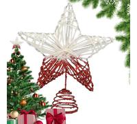 Fenayuu Étoile de sapin de Noël - Pentagramme lumineux de 24,9 cm - Décoration de table de fête à la maison - Pour l'intérieur, studio de lumière, chambre d'enfant, maison, porte, salon, fête