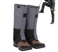 Fenayuu Guêtres de randonnée imperméables - Guêtres réglables pour bottes de randonnée, protection respirante pour les randonnées hivernales, le ski, la pluie, la course, les raquettes