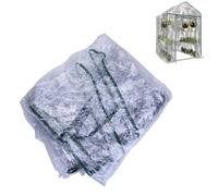 Fenayuu Housse de protection pour serre, 143 x 143 x 195 cm, en PVC, avec porte zippée enroulable, résistante à l'hiver