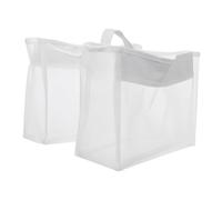 Fenayuu Rangement pour jouets de bain | Sac en filet de salle de bain, récipient de rangement blanc à suspendre pour les tout-petits, les jouets, la