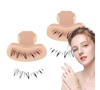 Fenayuu Tampon inférieur pour cils inférieurs, tampon de maquillage pour les yeux, outil applicateur de cils portable en silicone, 1 paire de tampons réutilisables pour débutants de maquillage