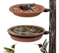 Fence Bird Feeder, Bird Water Feeder Station with 2 Bath Bowls, Outdoor Hanging Feeding for Trees Garden Lawn Patio Balcony or Indoor Fences to Attract Birds and Wildlife 20x2cm/7.87x0.79 Pouces