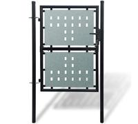 Vidaxl Portail Simple De Clôture Noir 100x175 Cm