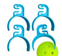 Fence Pickle Ball Holder - Net Clip Accessories Organizer, 4 Pieces Court Block with Feature, Steel Frame Gear with Feature, Holder Functional Styling, Sports Supplies for Backyard, Park, School