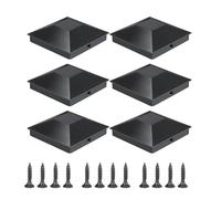 Fence Post Caps - 3.54x3.54x1.18 Inches Fence Post Caps | Fences Pole Protector Cap | Decking Câps Powder Coated | Waterproof 6 Pcs Posts Cap Cover | Protective Câp Protect Wood