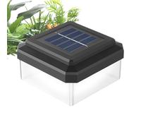 Fence Post Lights Solar Powered - 8 LED Fence Lamp, Waterproof Solar Post Lights, Modern PostLight, 8-10 hours Bright Source | Outdoor Deck & Railing Lamps for Walkway & Gate Lighting