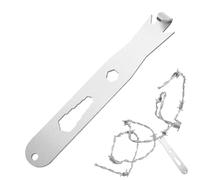 Fence Wire Twister, Cable Tightening Tool, Barbed Wire Fixer, Stainless Steel Construction, Hex Hole Design, Farm Fence Repair Use, 5.98x0.91 Inches, Silver, 1 Piece