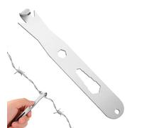 Fence Wires Tensioning Tool, Twister Tool, Stainless Steel Cable Fixing Tensioner 10 Inches, Wire Twisters with Hexagonal Holes for Barbed and High-Strength Mesh, Silver
