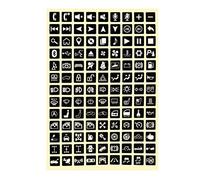 Fencelly Kit d'autocollants de réparation pour bouton intérieur de voiture, autocollant lumineux pour voiture, décoration de relais interrupteur à bascule, étiquette de circuit