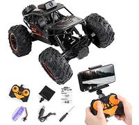 Fencelly Voiture télécommandée avec caméra 5 W, 2,4 GHz tout-terrain, camion télécommandé, haute vitesse, jouet électrique de loisir pour adolescents et adultes