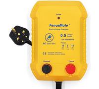 FenceMate 230 V Sortie 0,5 Joule Portée 10 km Alimentation Secteur Électrique Clôture Électrique Pic 10 kV Chargeur de Clôture pour Protéger Volaille et Bétail Clôture pour Ferme Jardin