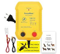 FenceMate Électrificateur de clôture 230 V 1 joule de sortie pour 4 à 20 km, faible impédance, tension de crête 10 kV pour volaille, bétail, animaux de compagnie, appareil de commande pour protéger