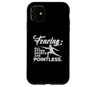 Fencing Jousting Sport Epee Duel Blade Bout Sabre Escrime Coque pour iPhone 11