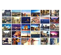 Fendawn Strive Beautiful World Travel Scenery Lot de 30 cartes postales artistiques rétro de Paris