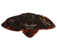 Fender 098-0346-800 346 Shape Picks, Lot de 12 médiators, Ecaille, Medium