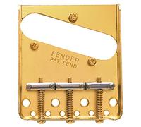 FENDER 099-0806-200 3-Brass Saddles Saddle American Vintage Telecaster Bridge ASSEMBLY with Chromed (or)