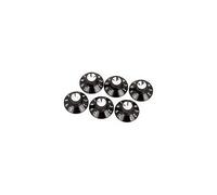 Fender Boutons d'ampli Pure Vintage Skirted – Lot de 6 Noir/argenté