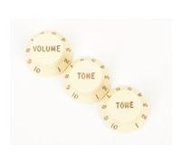 Fender 0991369 - Lot de 3 boutons pour Stratocaster (volume, tone, tone) - Aged white