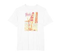 Fender 12 String Jazzmaster Guitar and Girl Beach T-Shirt, Homme Grandes Tailles, Blanc, 5X Tall