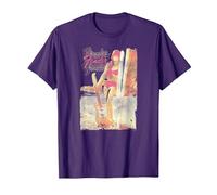 Fender 12 String Jazzmaster Guitar and Girl Beach T-Shirt, Homme, Violet, XXL