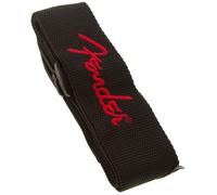 Fender 2" Black Poly Strap with Red Logo