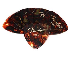 Fender 346 Médiators Guitare Thin Écaille, 12x | Pack de 12 médiators fins, forme 346, guitare acoustique & électrique, idéal débutants, achat en gros