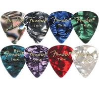 Fender 351 Classic Celluloid Picks 12-Pack (Couleurs assorties) Blue Moto (Heavy) - Lot de 12 médiators