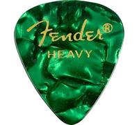 Fender 351 Classic Celluloid Picks 12-Pack (Couleurs assorties) Green Moto (Heavy) - Lot de 12 médiators