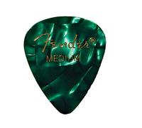 Fender 351 Classic Celluloid Picks 12-Pack (Couleurs assorties) Green Moto (Medium) - Lot de 12 médiators