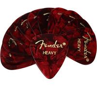 Fender 351 Classic Celluloid Picks 12-Pack (Red Moto) Heavy- Lot de 12 médiators
