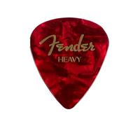 Fender 351 Classic Celluloid Picks 12-Pack (Red Moto) Heavy- Lot de 12 médiators