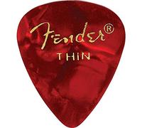Fender 351 Classic Celluloid Picks 12-Pack (Red Moto) Thin- Lot de 12 médiators