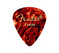 Fender 351 Classic Celluloid Picks 12-Pack (Tortoise Shell) Thin- Lot de 12 médiators