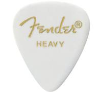 Fender 351 Classic Celluloid Picks 12-Pack (White) Heavy- Lot de 12 médiators