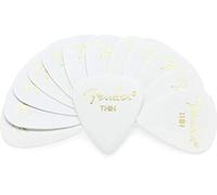 Fender 351 Classic Médiators Celluloid Blanc Thin 12x | Lot de 12 médiators fins, celluloid classique, guitare acoustique & électrique, idéal débutants, accessoire guitare essentiel