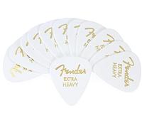 Fender 351 Classic Médiators Celluloïd X-Heavy Blanc 12x | Pack 12 médiators celluloïd, forme 351, extra-épais, idéal guitare électrique, jeu lead, débutants et confirmés
