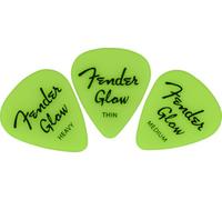 Fender Médiators pour guitare GLOW IN THE DARK 351 PICK MIX – 12 pièces (Thin/Medium/Heavy)