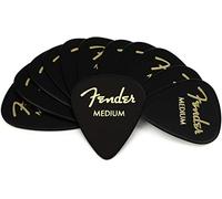 Fender® »351 SHAPE CLASSIC PICKS« Médiators en Celluloïd - Forme: 351 - Pack de 12 - Épaisseur: Medium - Couleur: Noir