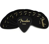 Fender® »351 SHAPE CLASSIC PICKS« Médiators en Celluloïd - Forme: 351 - Pack de 12 - Épaisseur: Thin - Couleur: Noir