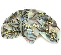 Fender® »351 SHAPE CLASSIC PICKS« Médiators en Celluloïd - Forme: 351 - Pack de 12 - Épaisseur: X-Heavy - Couleur: Abalone