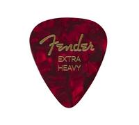 Fender® »351 SHAPE CLASSIC PICKS« Médiators en Celluloïd - Forme: 351 - Pack de 12 - Épaisseur: X-Heavy - Couleur: Red Moto