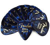 Fender® »351 SHAPE CLASSIC PICKS« Médiators en Celluloïd - Forme: 351 - Pack de 12 - Épaisseur: X-Heavy - Couleur: Blue Moto