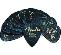 Fender® »351 SHAPE CLASSIC PICKS« Médiators en Celluloïd - Forme: 351 - Pack de 12 - Épaisseur: X-Heavy - Couleur: Ocean Moto
