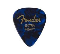 Fender® »351 SHAPE CLASSIC PICKS« Médiators en Celluloïd - Forme: 351 - Pack de 12 - Épaisseur: X-Heavy - Couleur: Blue Moto