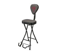Fender Siège et support de guitare 351 – Pliable, dossier amovible, tweed gris, pieds antidérapants
