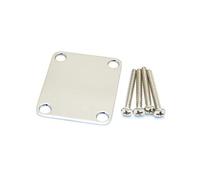 Fender Plaque de manche 4 vis style vintage Plain sans n° de série ni logo Chrome