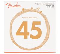 Fender Acoustic Bass Strings, Phosphor Bronze, Long Scale, .45-.100 Gauges, (4)